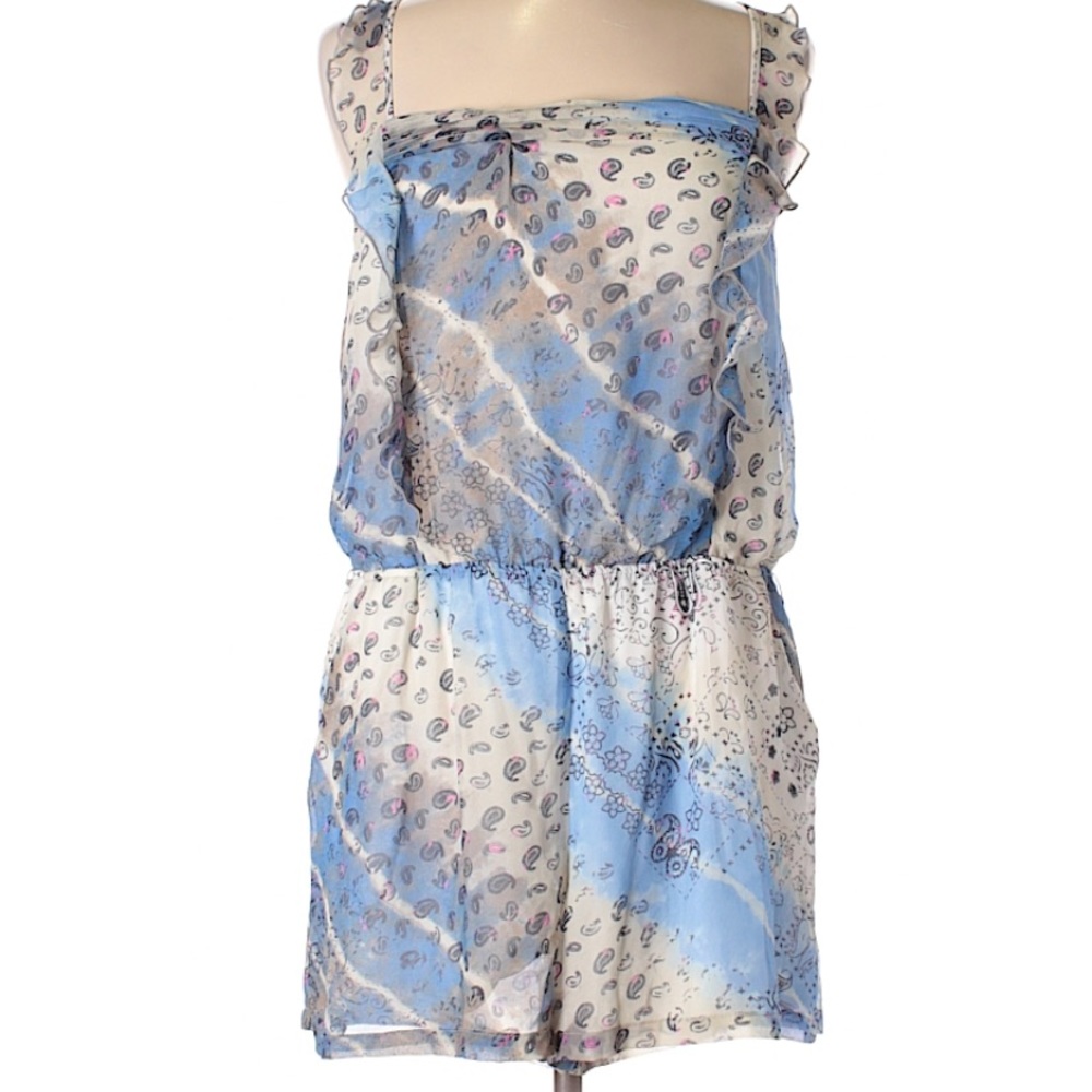 Blue and Creme Vera Wang Princess Romper